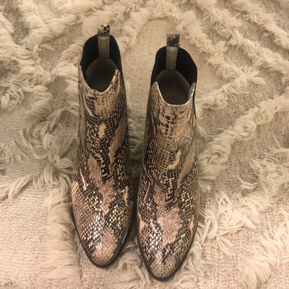 nine west snake booties